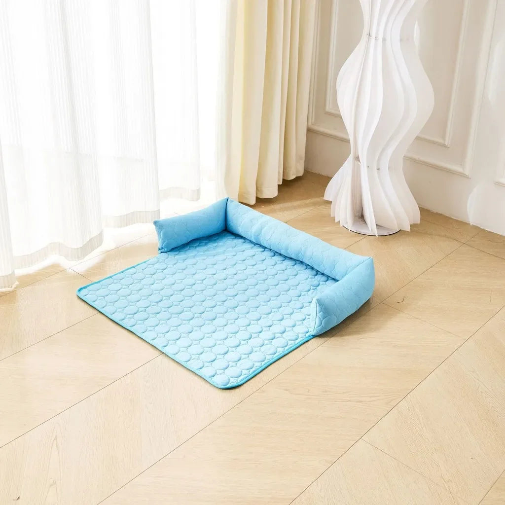 Matelas Rafraîchissant Ice Silk Chien Chat - 2 Tailles - Lavable Machine