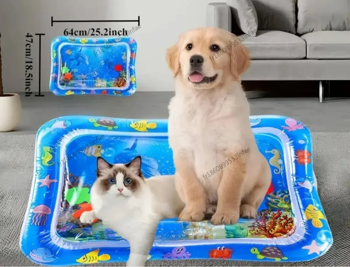 Matelas Rafraîchissant Gonflable pour Chien - Coussin à Eau PVC - 2 Tailles
