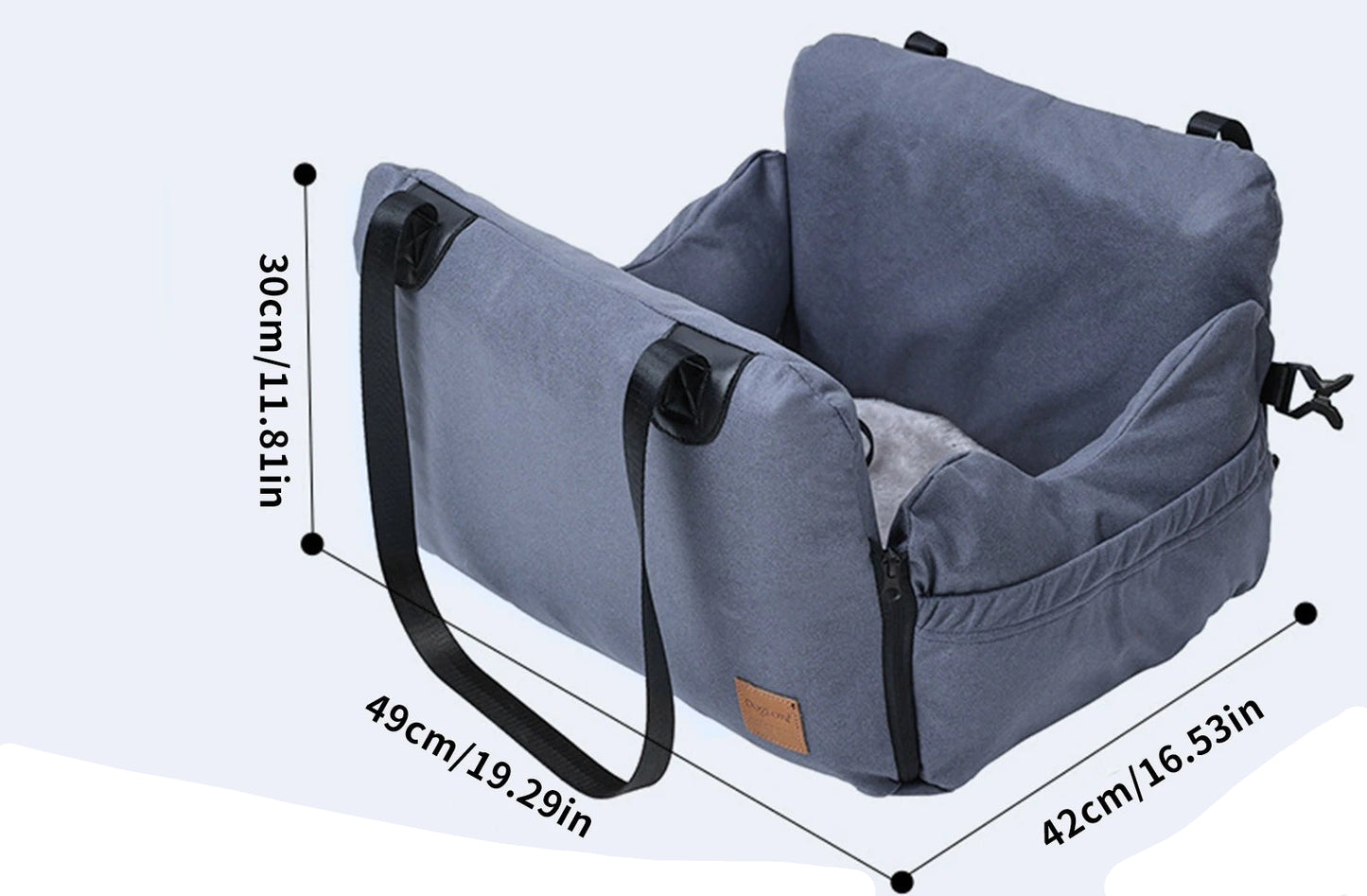 Siège Auto Chien - Airbag Gonflable - Lavable - Races Moyenne