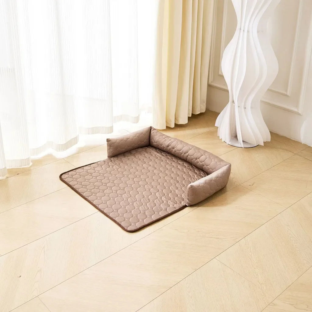 Matelas Rafraîchissant Ice Silk Chien Chat - 2 Tailles - Lavable Machine