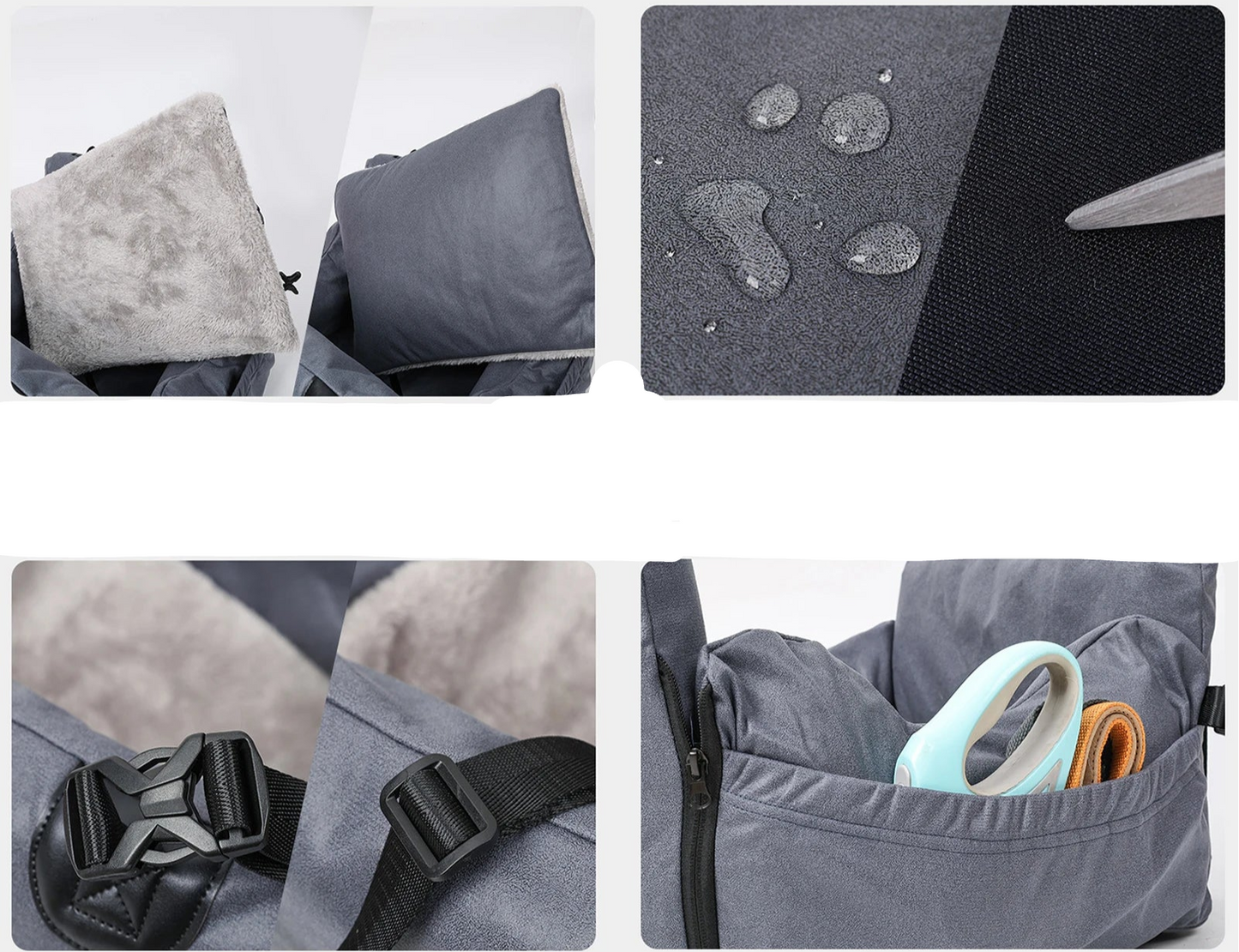 Siège Auto Chien - Airbag Gonflable - Lavable - Races Moyenne
