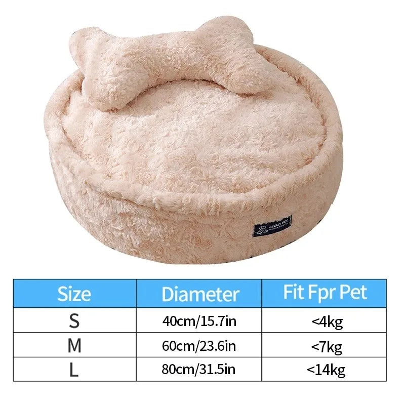 Panier Douillet Chien Chat - Peluche Épaisse - Lavable Machine