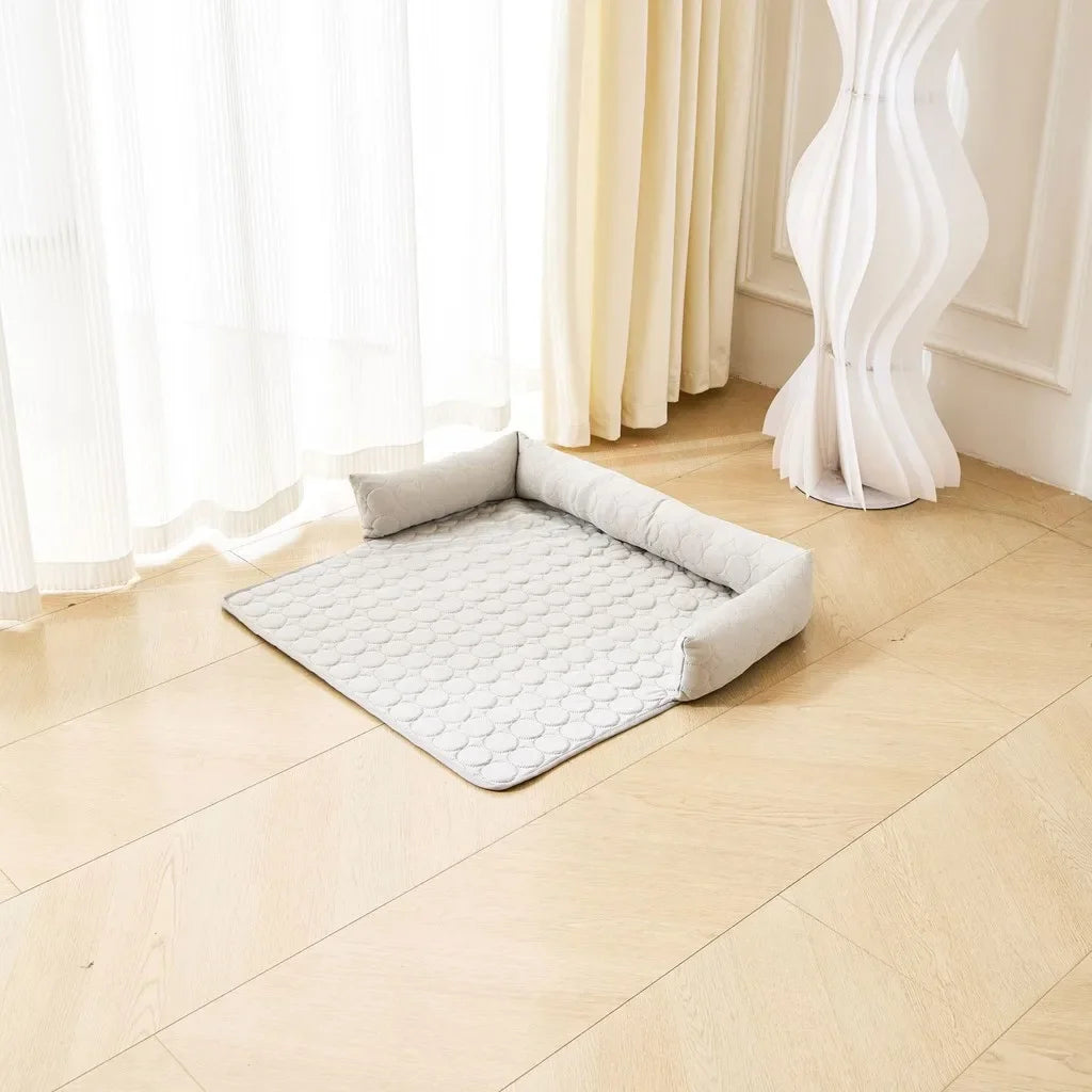Matelas Rafraîchissant Ice Silk Chien Chat - 2 Tailles - Lavable Machine