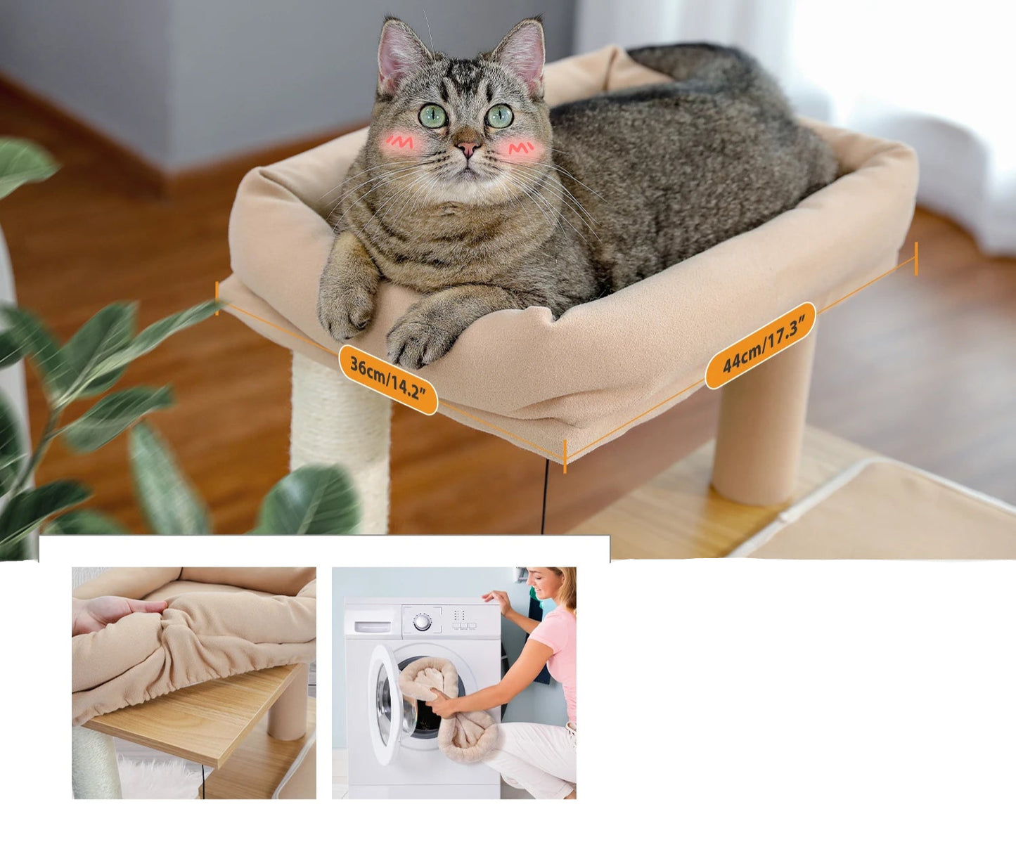 Arbre à Chat avec Tronc d'Arbre 93cm - Double Condos - Sisal Naturel