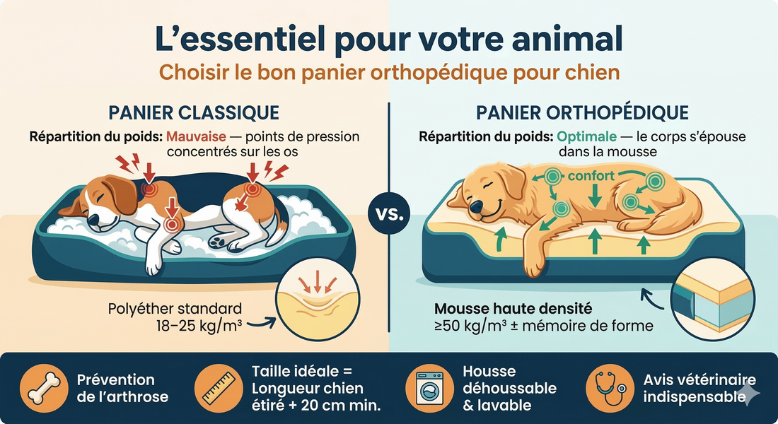 Panier orthopédique chien : 7 critères pour ne pas se faire avoir