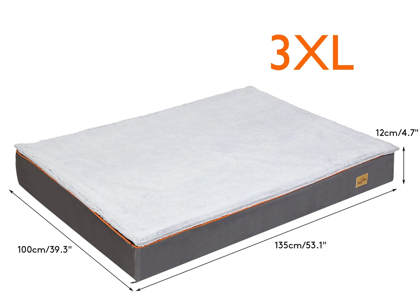 Matelas Orthopédique M Chien - 2-en-1 Hiver/Été - Poignée Transport