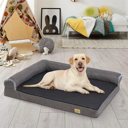 Panier Orthopédique XXL Chien - 2-en-1 Été/Hiver - Forme Canapé