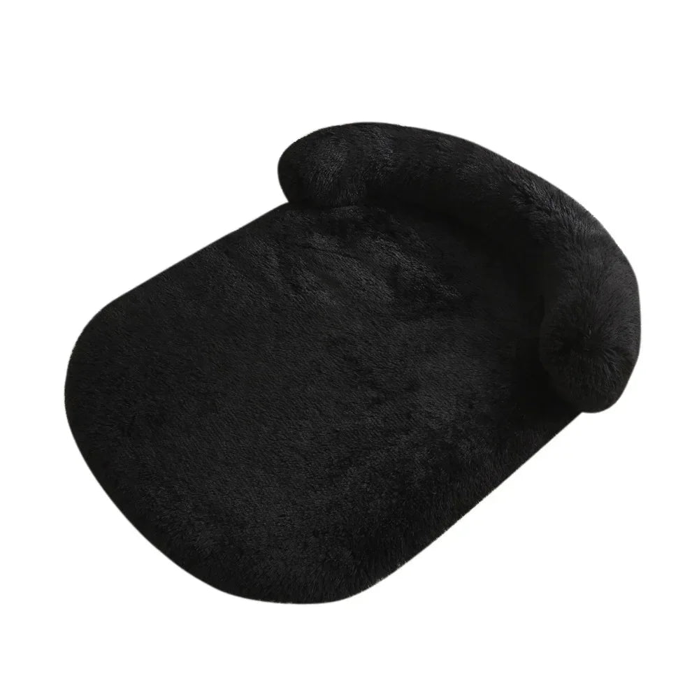 Lit Orthopédique Chien - Polaire Corail - Oreiller Intégré 11cm