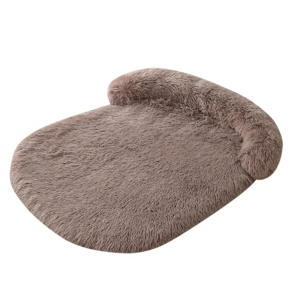 Lit Orthopédique Chien - Polaire Corail - Oreiller Intégré 11cm