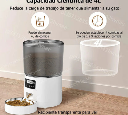 Distributeur Automatique Programmable pour Chat avec Écran LCD - 4 Litres