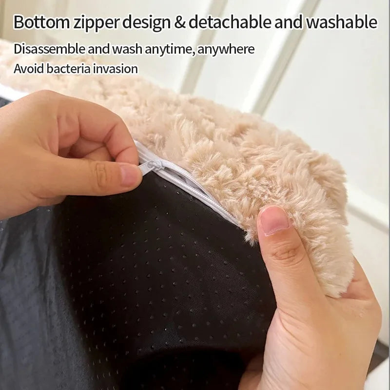 Panier Douillet Chien Chat - Peluche Épaisse - Lavable Machine