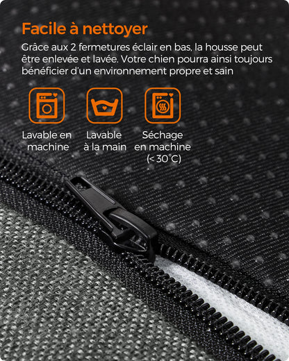 Panier Chien Bords Relevés - Housse Lavable Amovible - Antidérapant XL