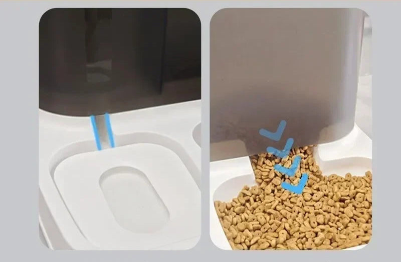 Distributeur Automatique de Croquettes pour Chien - Gamelle Double Fonction 3,5L