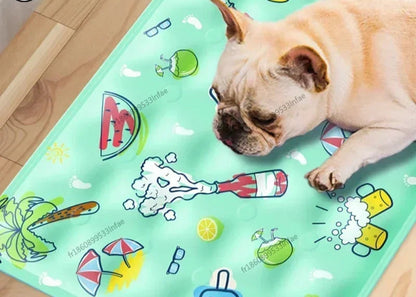 Matelas Rafraîchissant Chat - Technologie Glace Sèche - Pliable