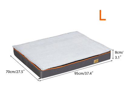 Mattress with dimensions labeled on a white background