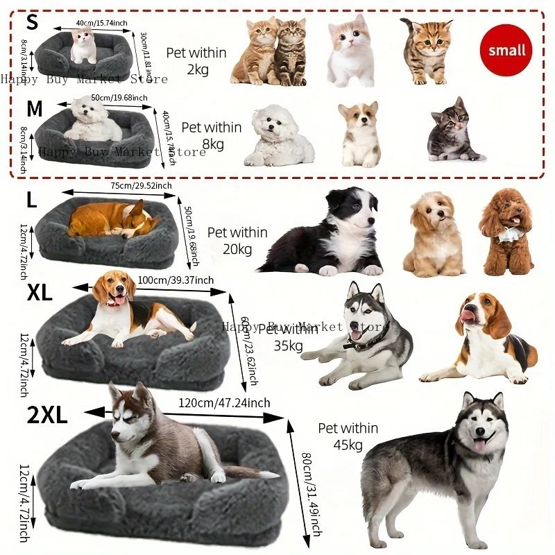 Canapé Orthopédique Chien - Mousse Mémoire - Housse Imperméable Amovible