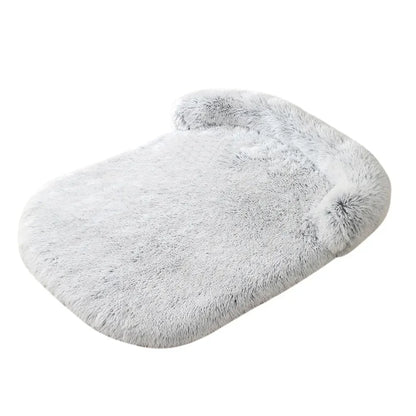 Lit Orthopédique Chien - Polaire Corail - Oreiller Intégré 11cm