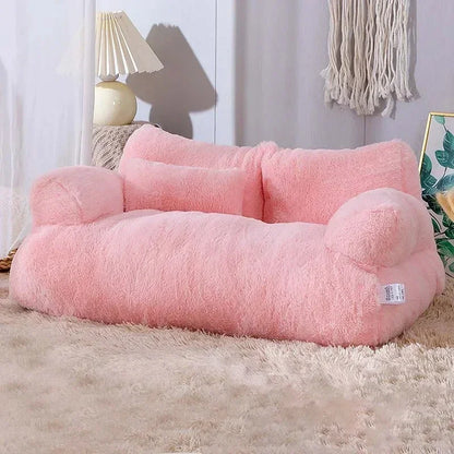 Panier Douillet Chat - Canapé Plush - Coussin Intégré - 4 Couleurs