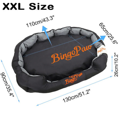 XXL size dog bed dimensions on a white background