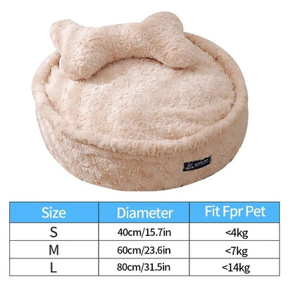 Panier Douillet Chien Chat - Peluche Épaisse - Lavable Machine