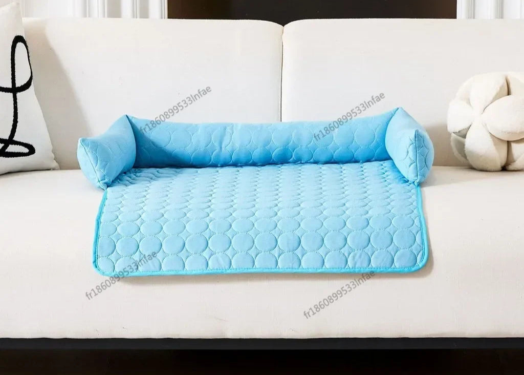 Matelas Rafraîchissant Ice Silk Chien Chat - 2 Tailles - Lavable Machine