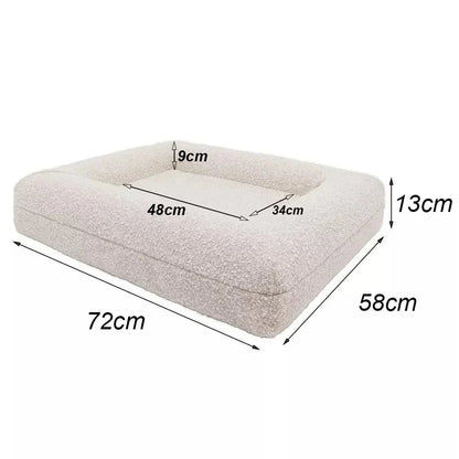 Measurement chart of a Dog Mattress with dimensions labeled