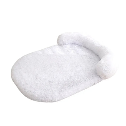 Lit Orthopédique Chien - Polaire Corail - Oreiller Intégré 11cm