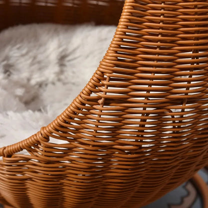 Panier Rotin Suspendu Chat Chien - 4 Saisons - Rafraîchissant Été