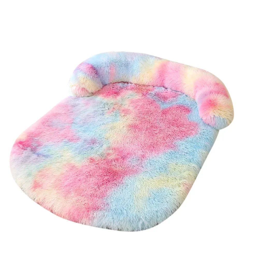 Lit Orthopédique Chien - Polaire Corail - Oreiller Intégré 11cm