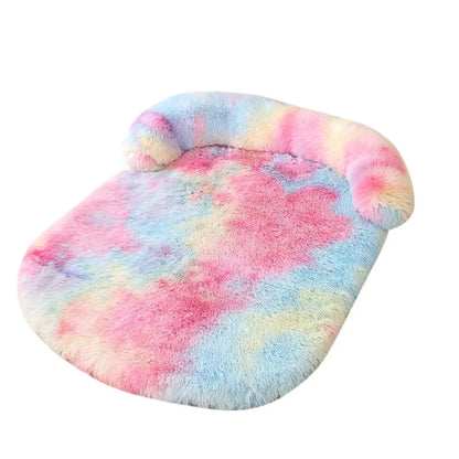 Lit Orthopédique Chien - Polaire Corail - Oreiller Intégré 11cm