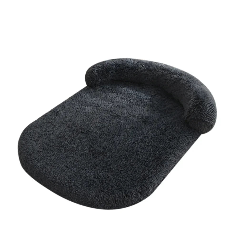 Lit Orthopédique Chien - Polaire Corail - Oreiller Intégré 11cm