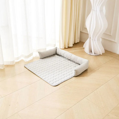 Matelas Rafraîchissant Ice Silk Chien Chat - 2 Tailles - Lavable Machine
