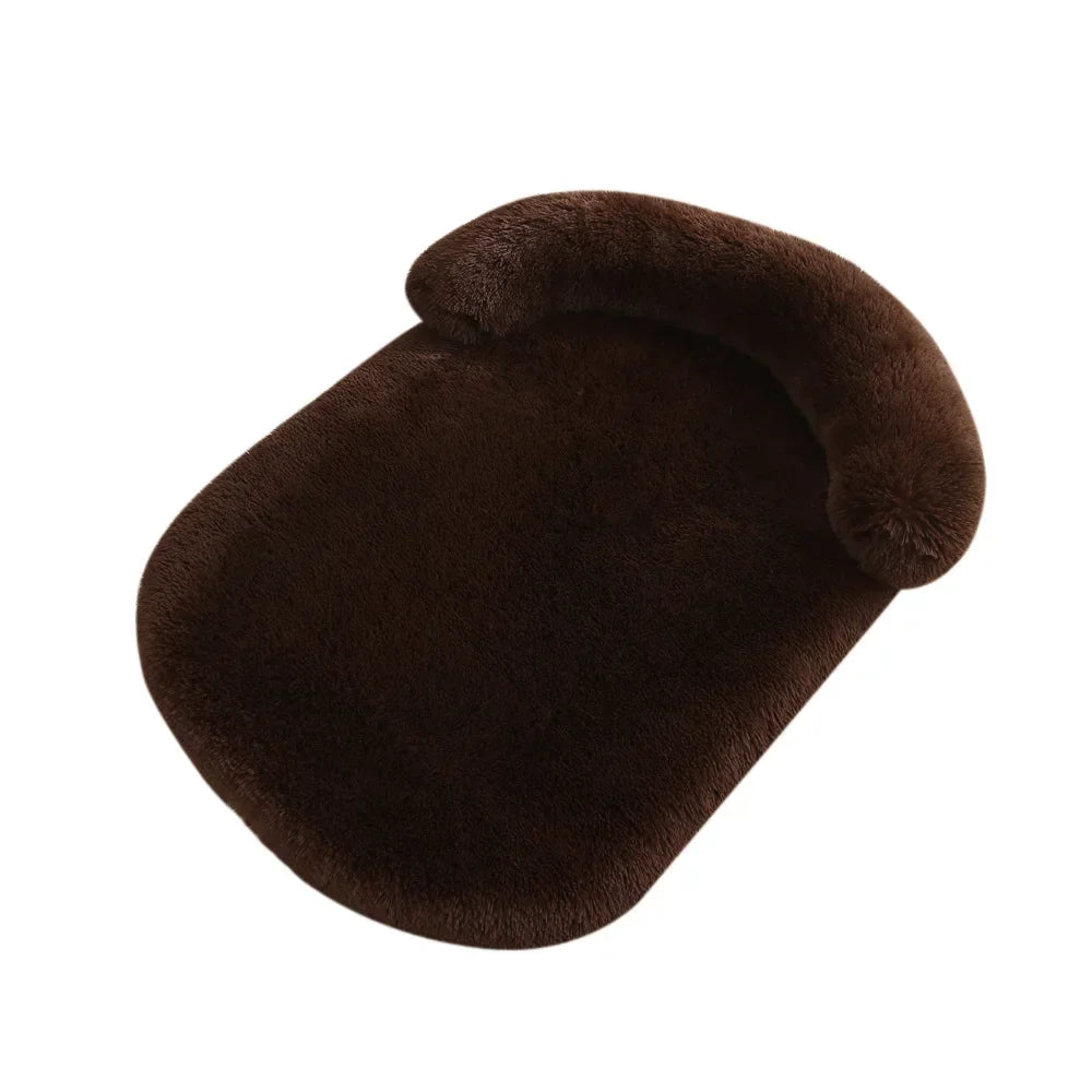 Lit Orthopédique Chien - Polaire Corail - Oreiller Intégré 11cm