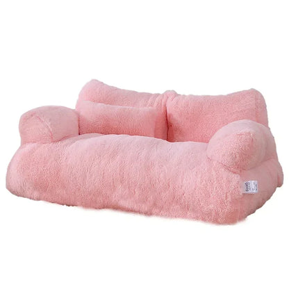 Panier Douillet Chat - Canapé Plush - Coussin Intégré - 4 Couleurs