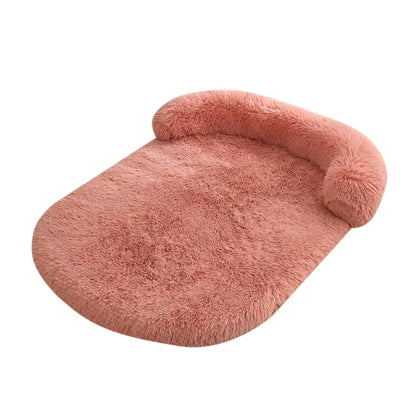 Lit Orthopédique Chien - Polaire Corail - Oreiller Intégré 11cm