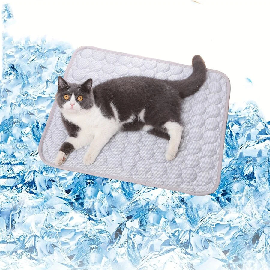 Tapis Rafraîchissant Chat - Fibres Techniques - Lavable Machine