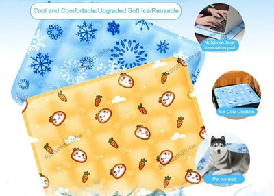 Matelas Rafraîchissant Chat - Technologie Glace Sèche - Pliable